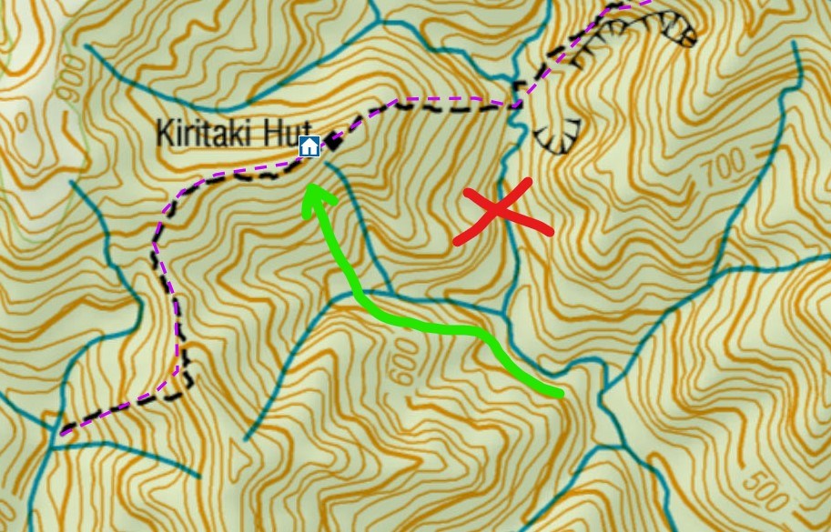 Route suggestion on topo map